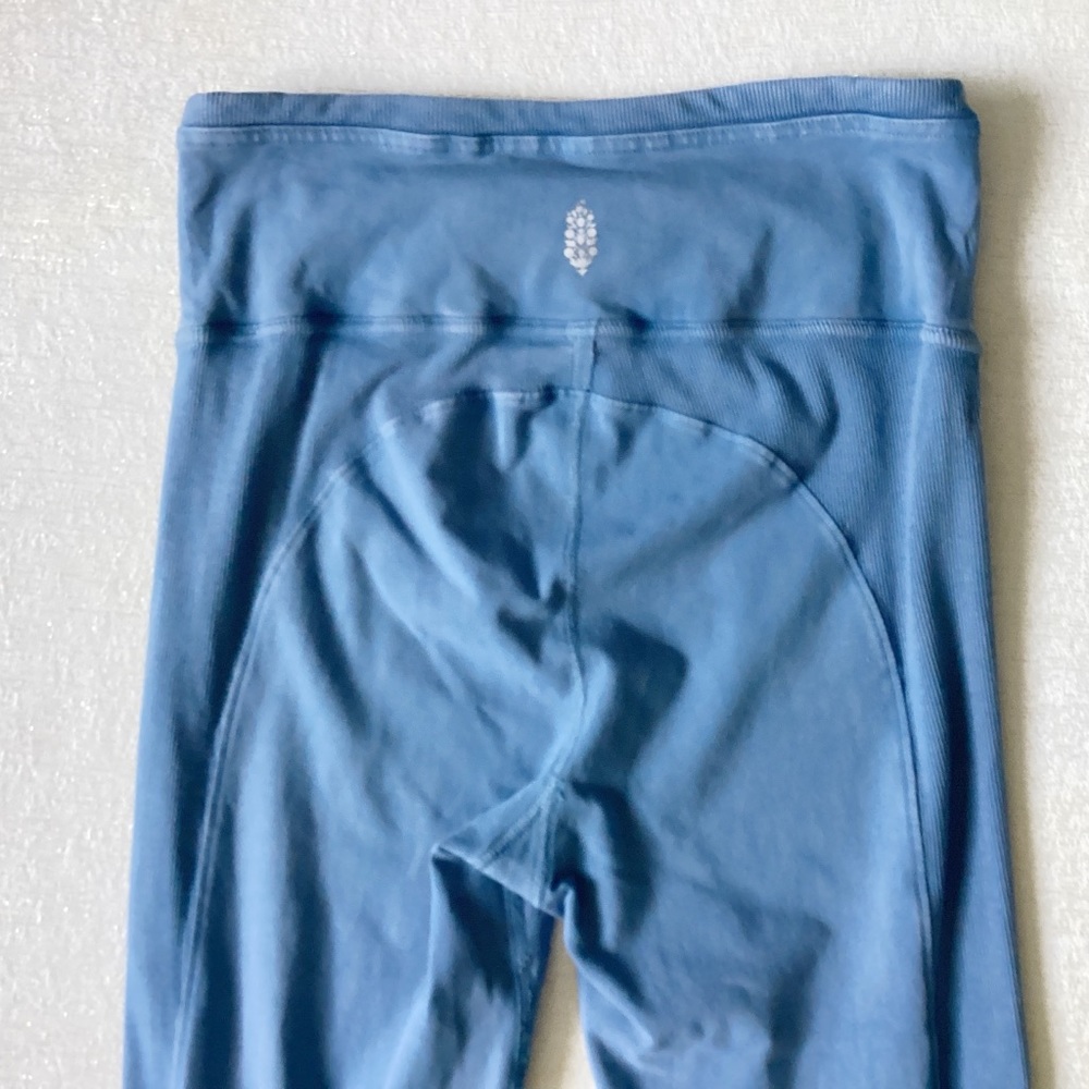 Free People Movement Hot Shots Cotton Jersey Pants Woman Medium Apres Blue - Picture 10 of 15